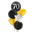 Happy 70th Birthday Holographic Balloon Bouquet
