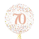 Happy 70th Birthday Rose Gold Balloon Bouquet