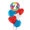 Happy 7th Birthday Confetti Balloon Bouquet