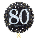 Happy 80th Birthday Holographic Balloon Bouquet