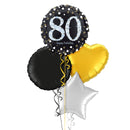 Happy 80th Birthday Holographic Balloon Bouquet