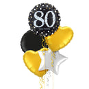 Happy 80th Birthday Holographic Balloon Bouquet