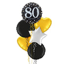 Happy 80th Birthday Holographic Balloon Bouquet