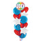 Happy 80th Birthday Rainbow Confetti Balloon Bouquet