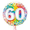 Happy 60th Birthday Rainbow Confetti Balloon Bouquet