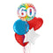 Happy 60th Birthday Rainbow Confetti Balloon Bouquet
