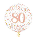 Happy 80th Birthday Rose Gold Balloon Bouquet