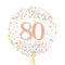 Happy 80th Birthday Rose Gold Balloon Bouquet