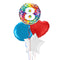 Happy 8th Birthday Confetti Balloon Bouquet