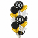 Happy 90th Birthday Holographic Birthday Balloon Bouquet