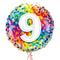 Happy 9th Birthday Confetti Balloon Bouquet