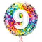 Happy 9th Birthday Confetti Balloon Bouquet