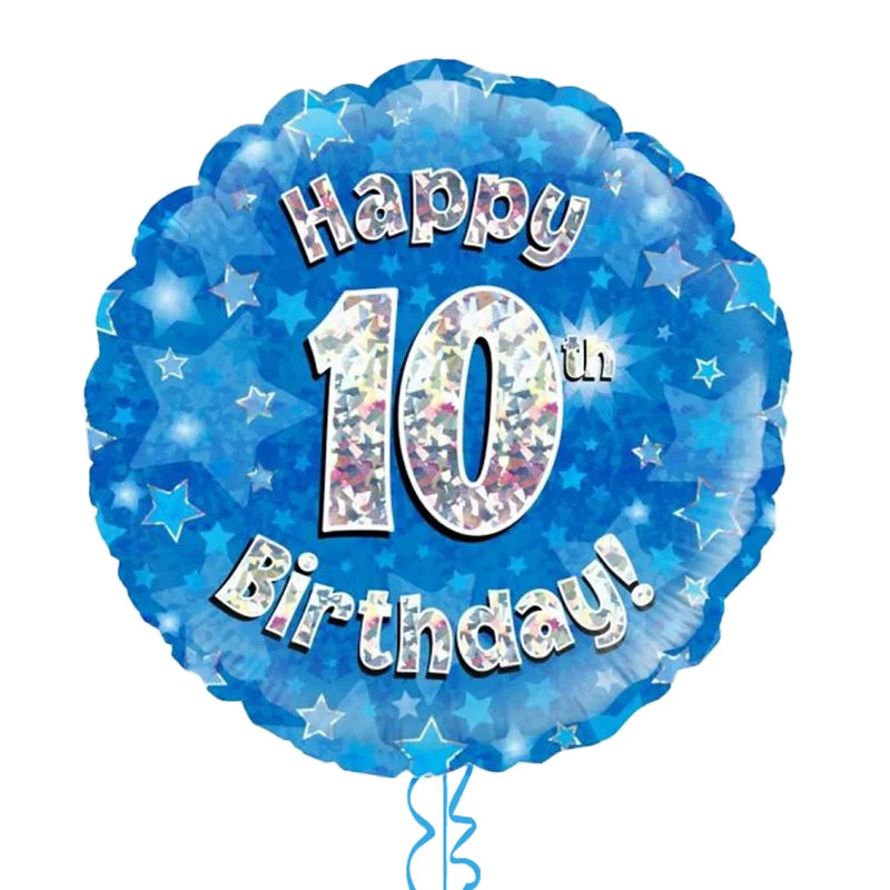 10th Birthday Blue Balloon Bouquet