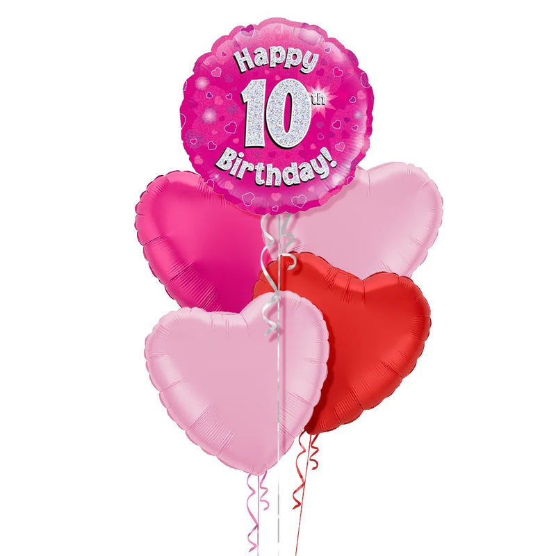 10th Birthday Pink Balloon Bouquet