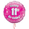 Happy Birthday 11th Pink Foil Balloon Bouquet
