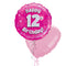 Happy Birthday 12th Pink Foil Balloon Bouquet
