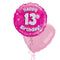 Happy Birthday 13th Pink Foil Balloon Bouquet