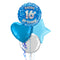 Happy Birthday 16th Blue Foil Balloon Bouquet