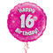 Happy Birthday 16th Pink Foil Balloon Bouquet