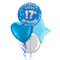 17th Birthday Blue Balloon Bouquet