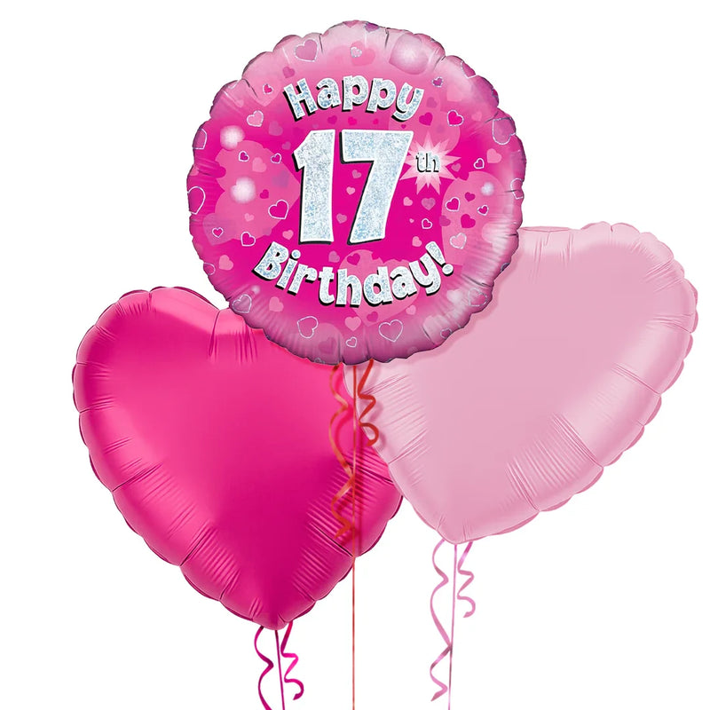 17th Birthday Pink Balloon Bouquet