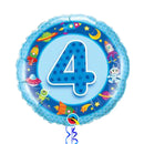 4th Birthday Blue Balloon Bouquet