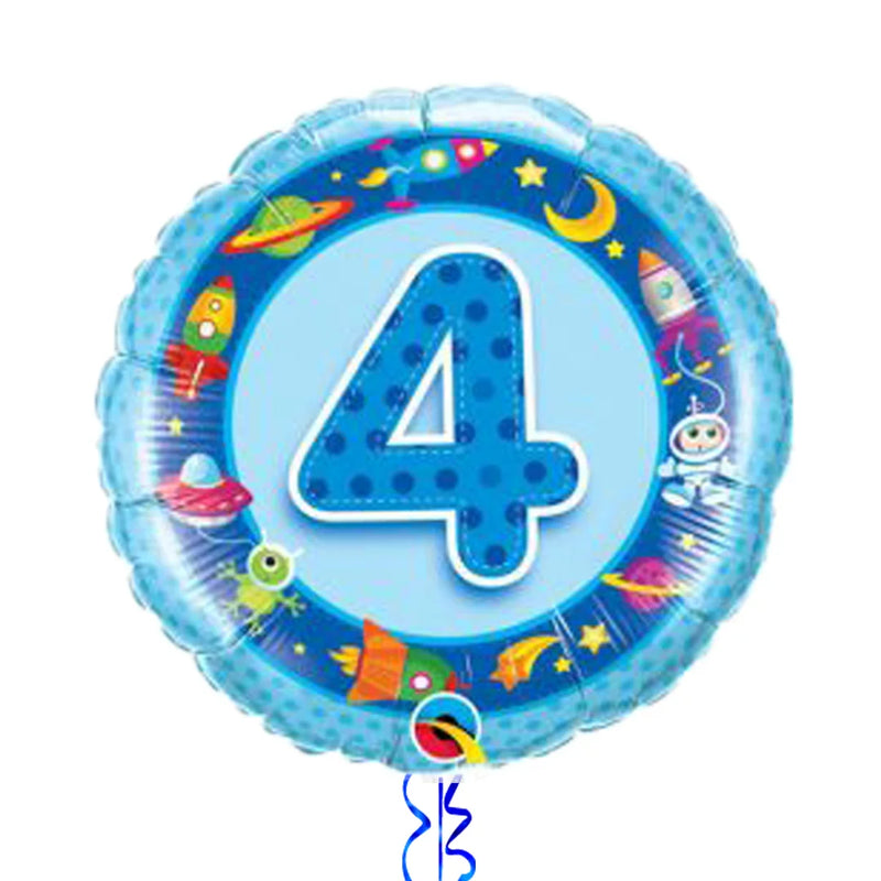 4th Birthday Blue Balloon Bouquet