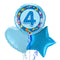 4th Birthday Blue Balloon Bouquet