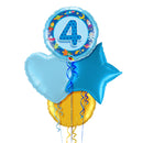4th Birthday Blue Balloon Bouquet