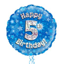 5th Birthday Blue Balloon Bouquet