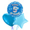 5th Birthday Blue Balloon Bouquet