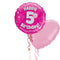 Happy Birthday 5th Pink Foil Balloon Bouquet