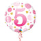 Happy Birthday 5th Pink Polka Dot Foil Balloon Bouquet