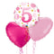 Happy Birthday 5th Pink Polka Dot Foil Balloon Bouquet