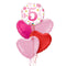 Happy Birthday 5th Pink Polka Dot Foil Balloon Bouquet
