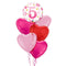 Happy Birthday 5th Pink Polka Dot Foil Balloon Bouquet