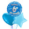 Happy Birthday 6th Blue Foil Balloon Bouquet