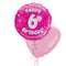 Happy Birthday 6th Pink Foil Balloon Bouquet