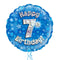 Happy Birthday 7th Blue Foil Balloon Bouquet