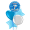Happy Birthday 7th Blue Foil Balloon Bouquet