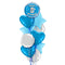 Happy Birthday 8th Blue Foil Balloon Bouquet