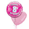 Happy Birthday 8th Pink Foil Balloon Bouquet