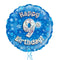 Happy Birthday 9th Blue Foil Balloon Bouquet