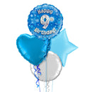 Happy Birthday 9th Blue Foil Balloon Bouquet