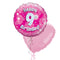 Happy Birthday 9th Pink Foil Balloon Bouquet