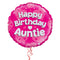 Happy Birthday Auntie Pink Foil Balloon Bouquet