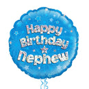 Happy Birthday Brother Blue Foil Balloon Bouquet
