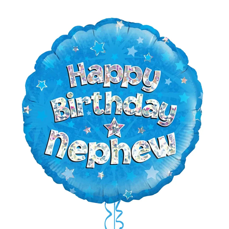 Happy Birthday Brother Blue Foil Balloon Bouquet