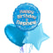 Happy Birthday Brother Blue Foil Balloon Bouquet