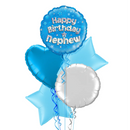 Happy Birthday Brother Blue Foil Balloon Bouquet